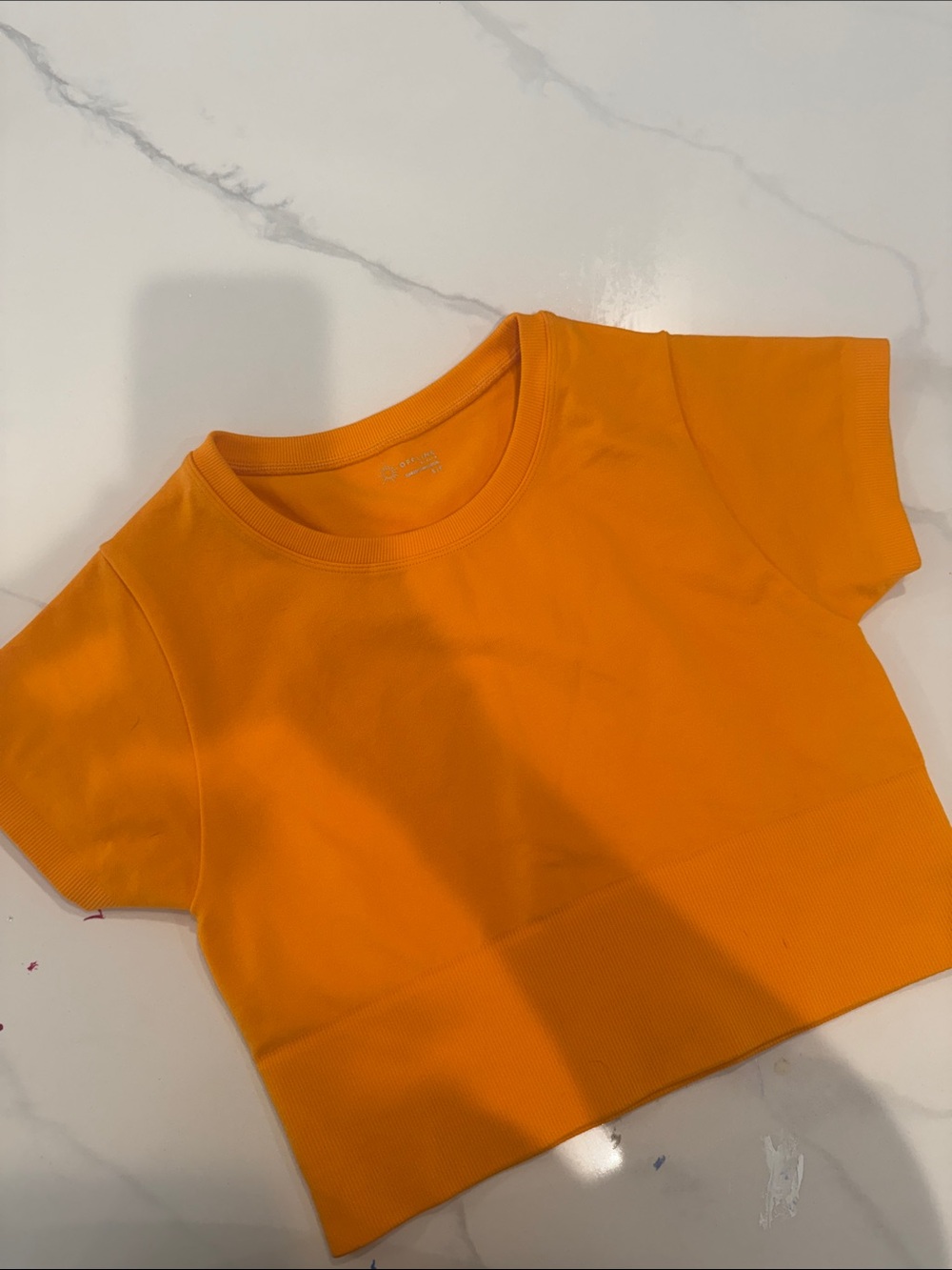 Offline  Short Sleeve Crop Top - Orange